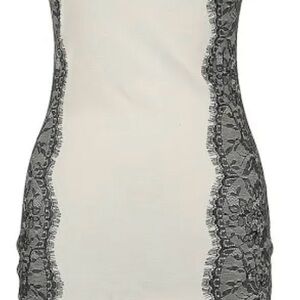 love...ady Black Lace and Cream Chemise